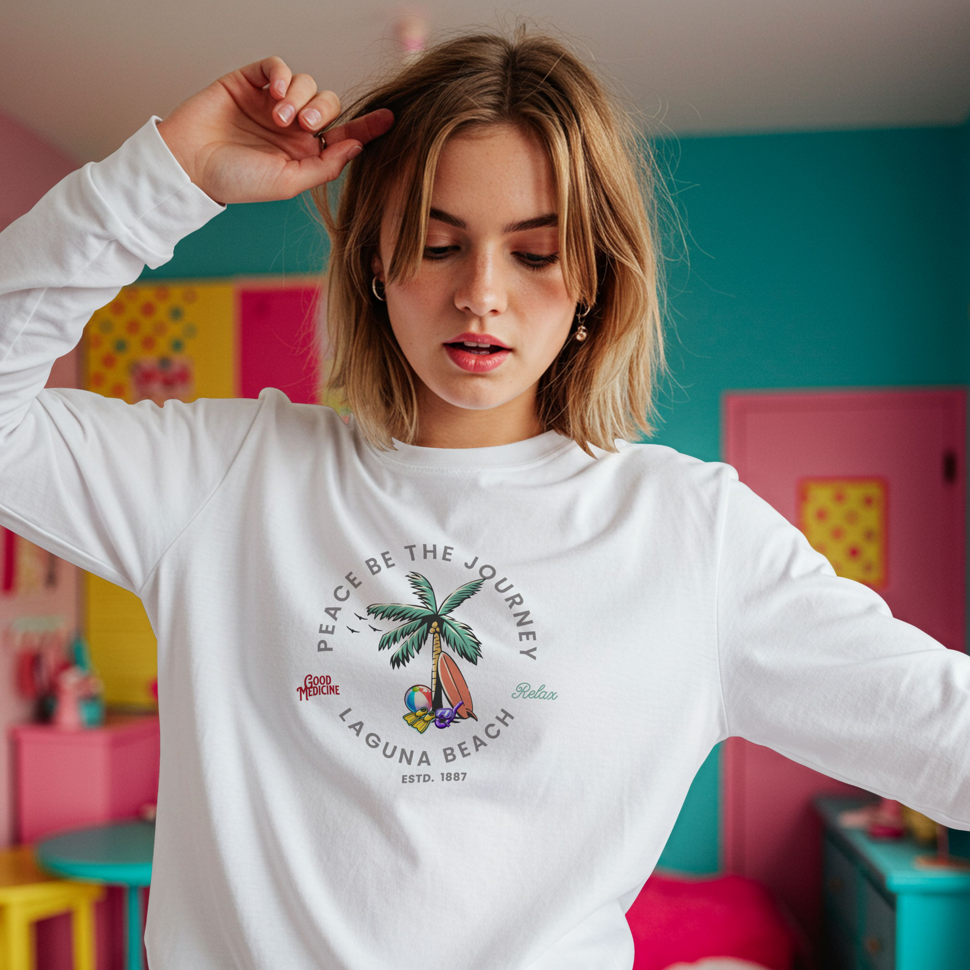 LAGUNA BEACH RELAX - LONG SLEEVE TEE