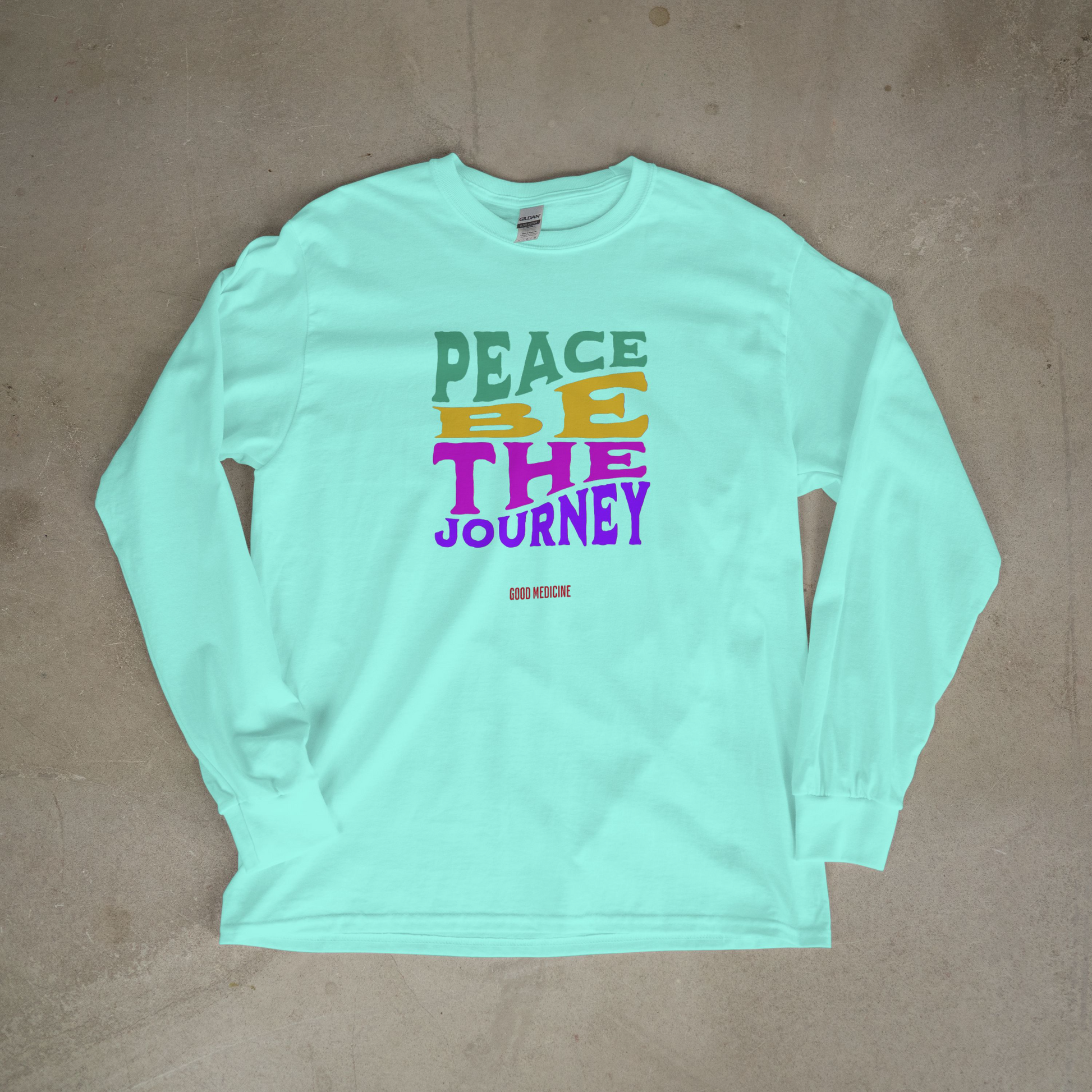PEACE BE THE JOURNEY RETRO- LONG SLEEVE TEE