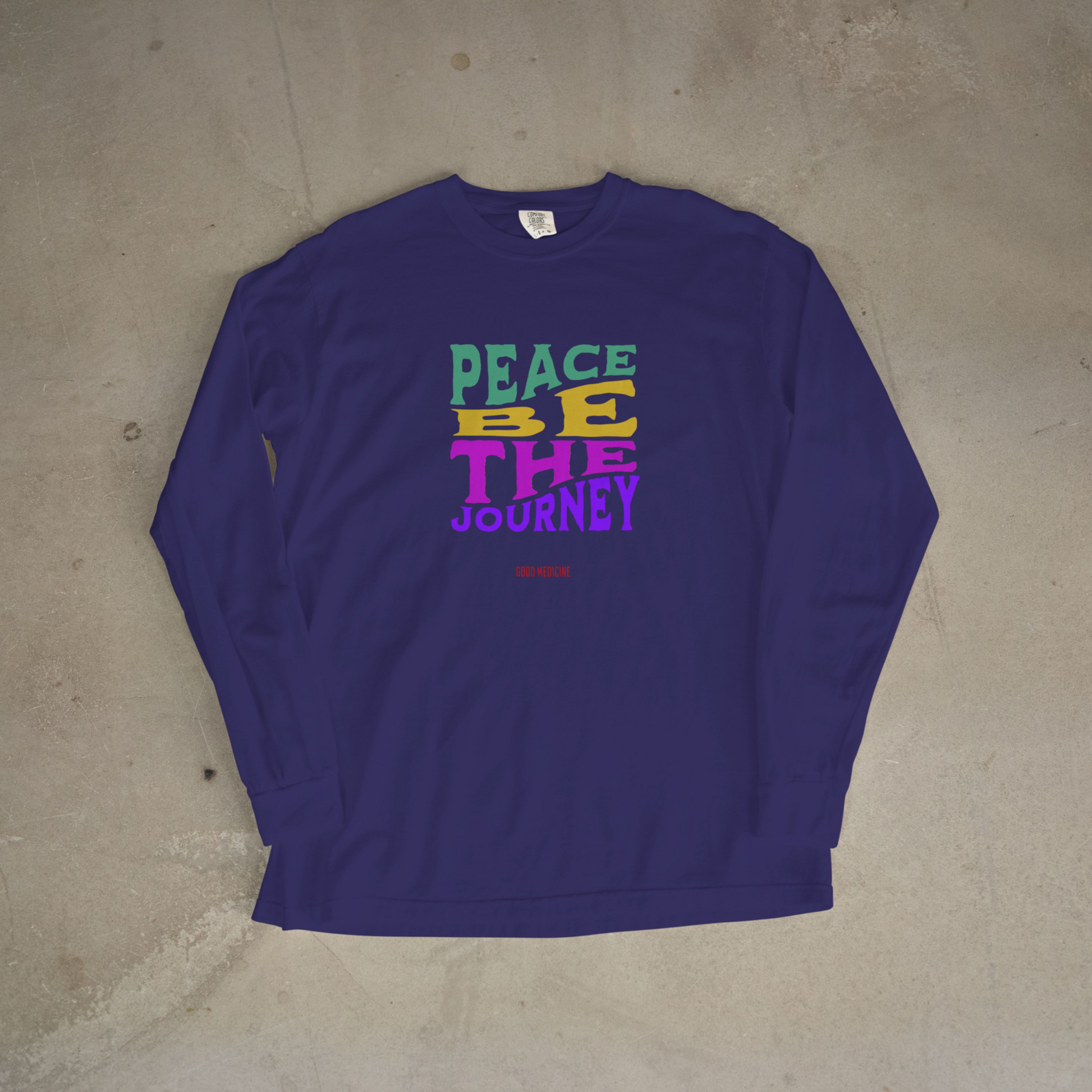 PEACE BE THE JOURNEY RETRO- LONG SLEEVE TEE