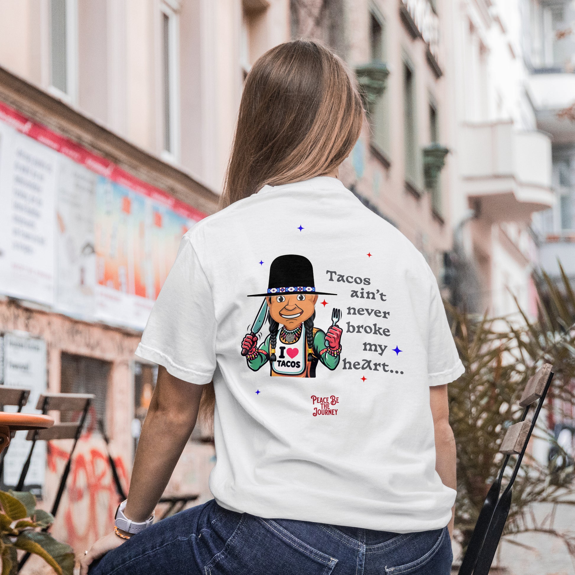 NEW!! TACOS AIN'T NEVER BROKE MY HEART - SHORT SLEEVE SHIRT