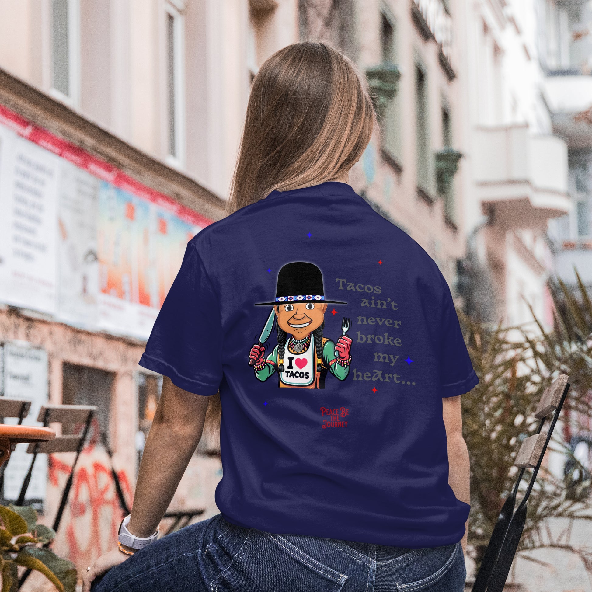 NEW!! TACOS AIN'T NEVER BROKE MY HEART - SHORT SLEEVE SHIRT
