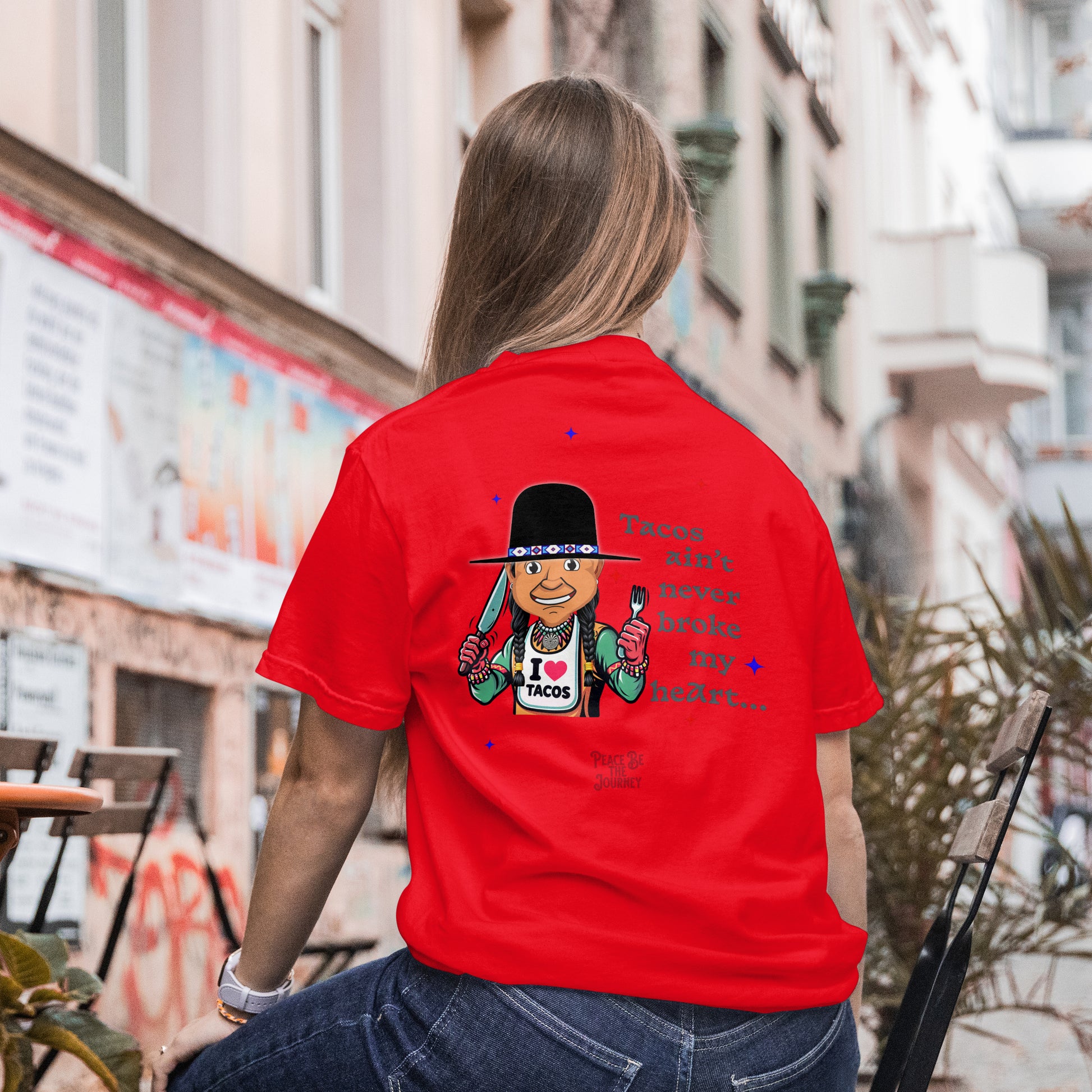 NEW!! TACOS AIN'T NEVER BROKE MY HEART - SHORT SLEEVE SHIRT