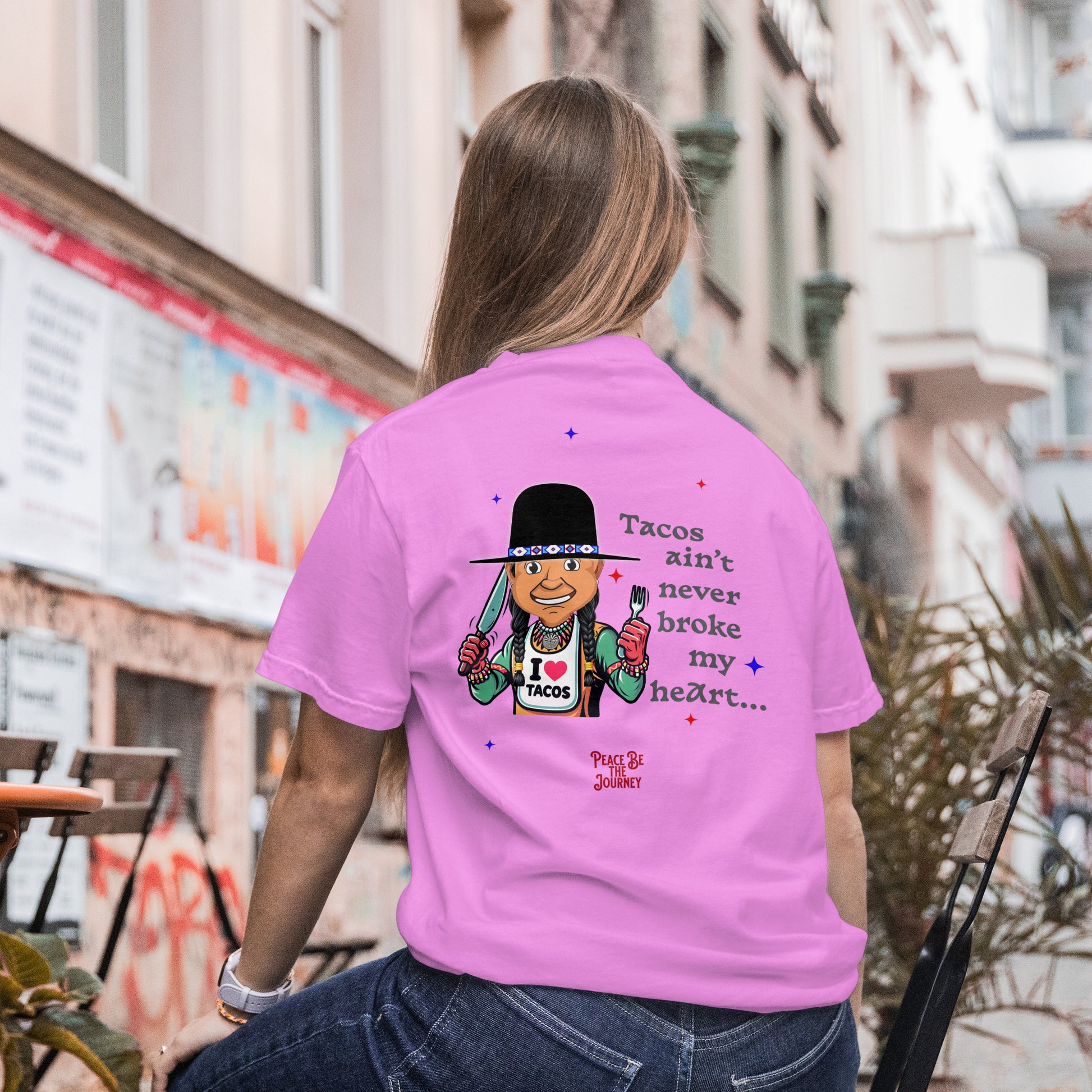 NEW!! TACOS AIN'T NEVER BROKE MY HEART - SHORT SLEEVE SHIRT