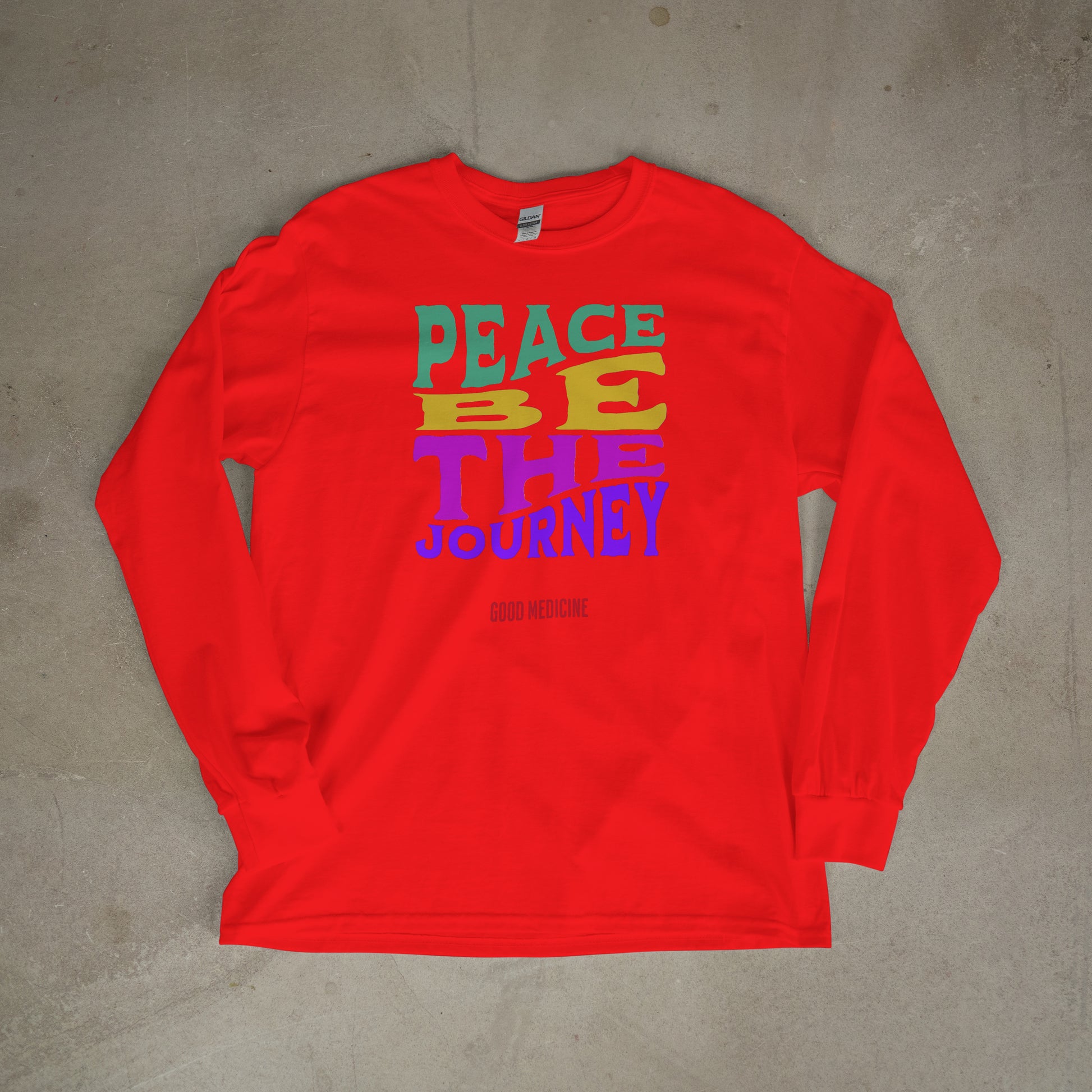 PEACE BE THE JOURNEY RETRO- LONG SLEEVE TEE