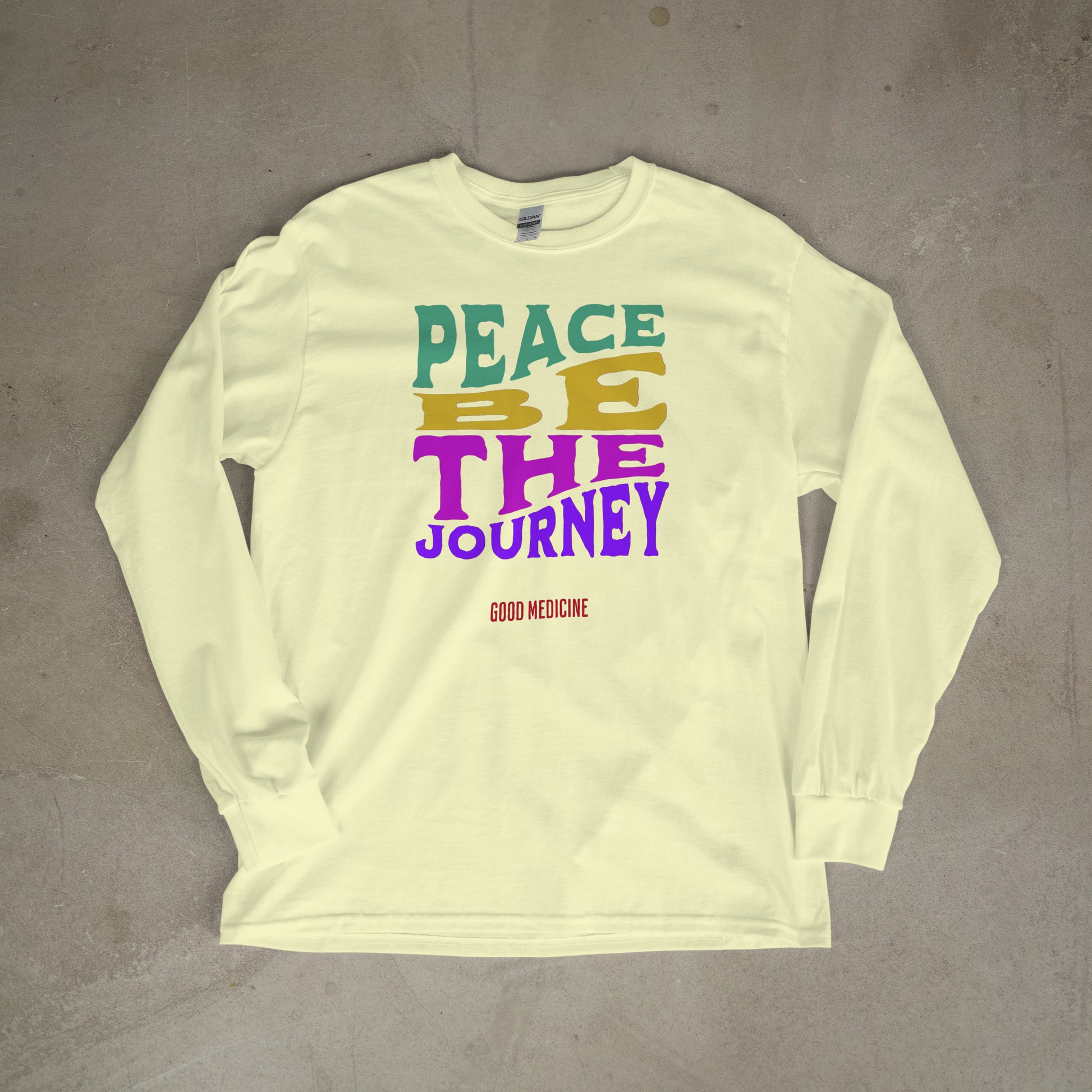 PEACE BE THE JOURNEY RETRO- LONG SLEEVE TEE