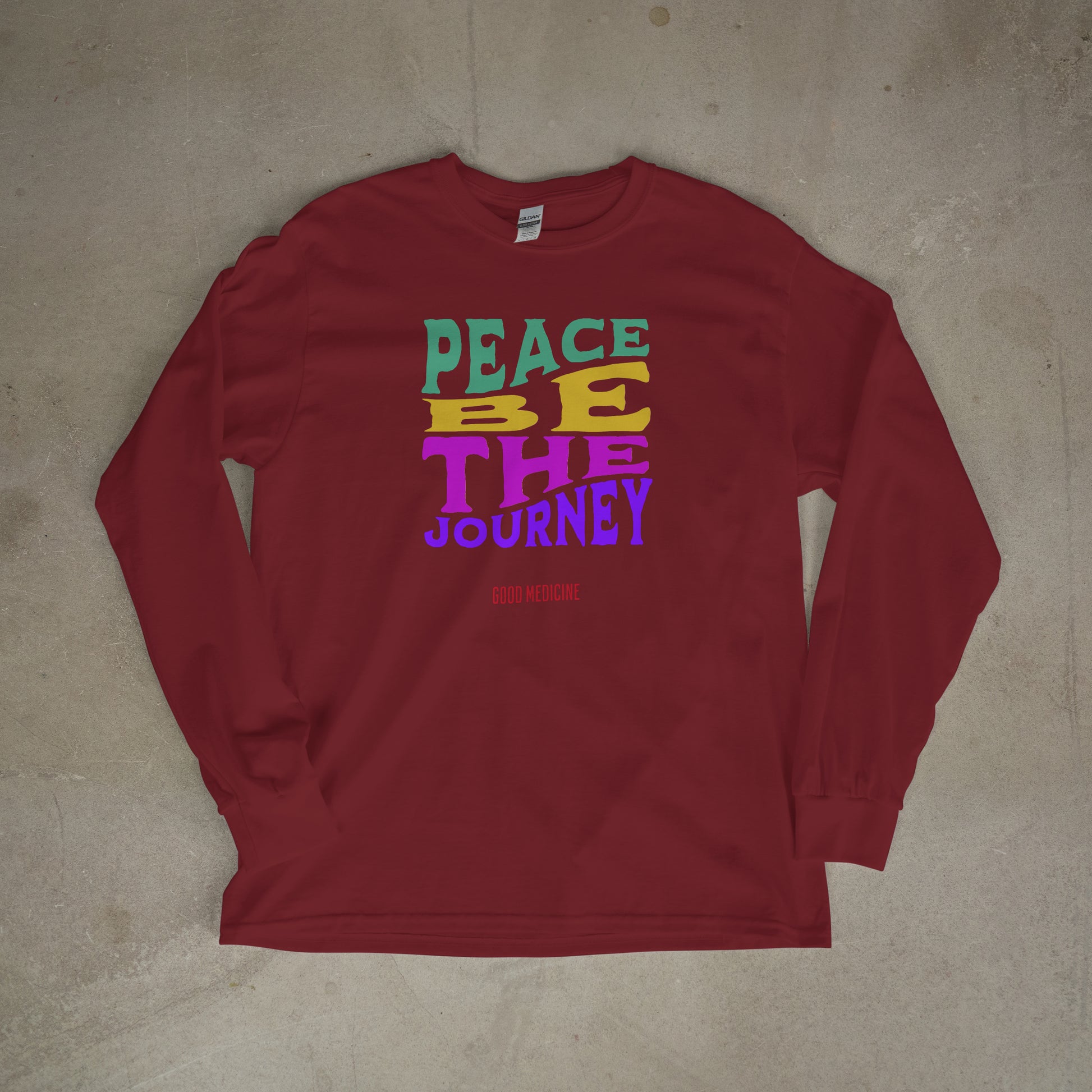 PEACE BE THE JOURNEY RETRO- LONG SLEEVE TEE