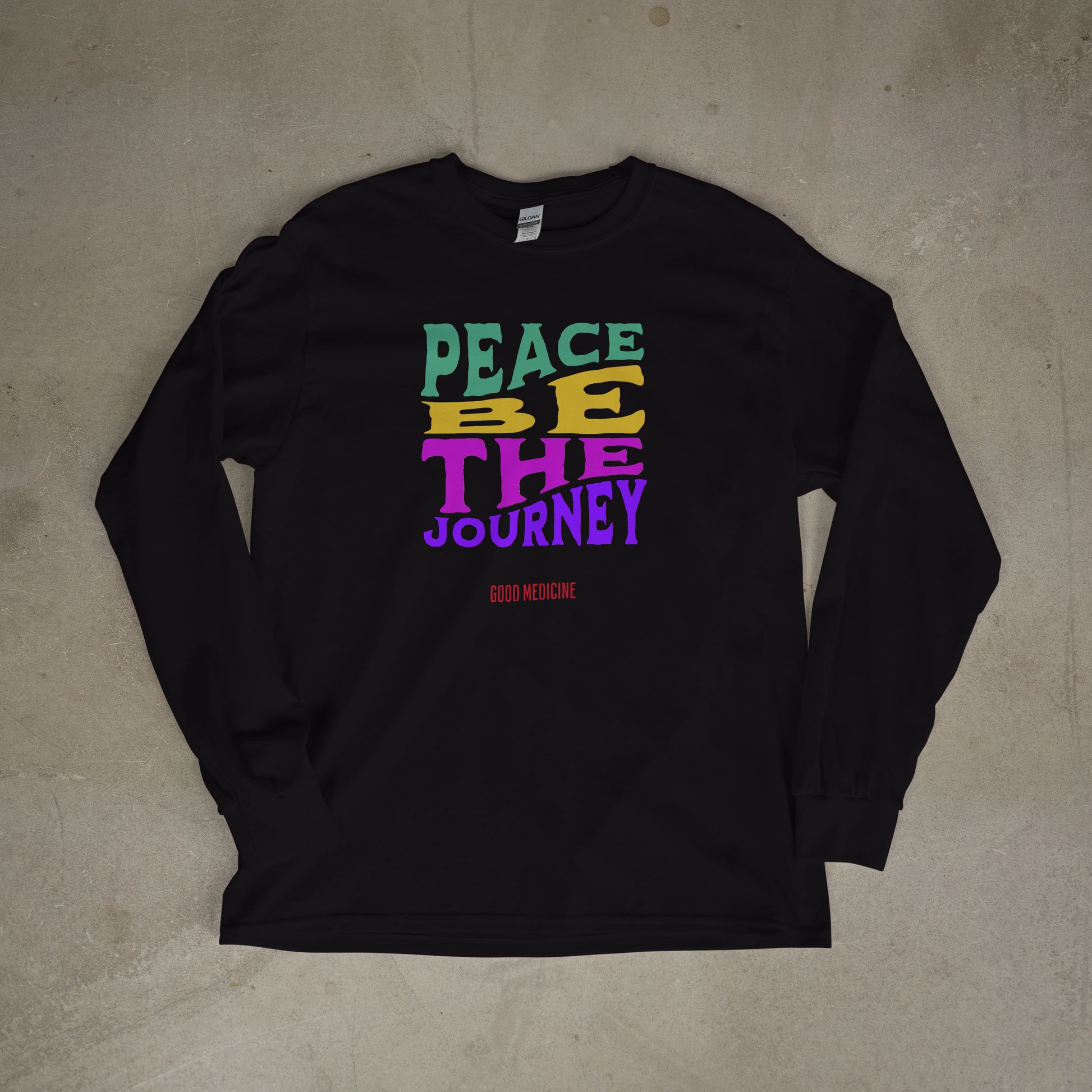 PEACE BE THE JOURNEY RETRO- LONG SLEEVE TEE