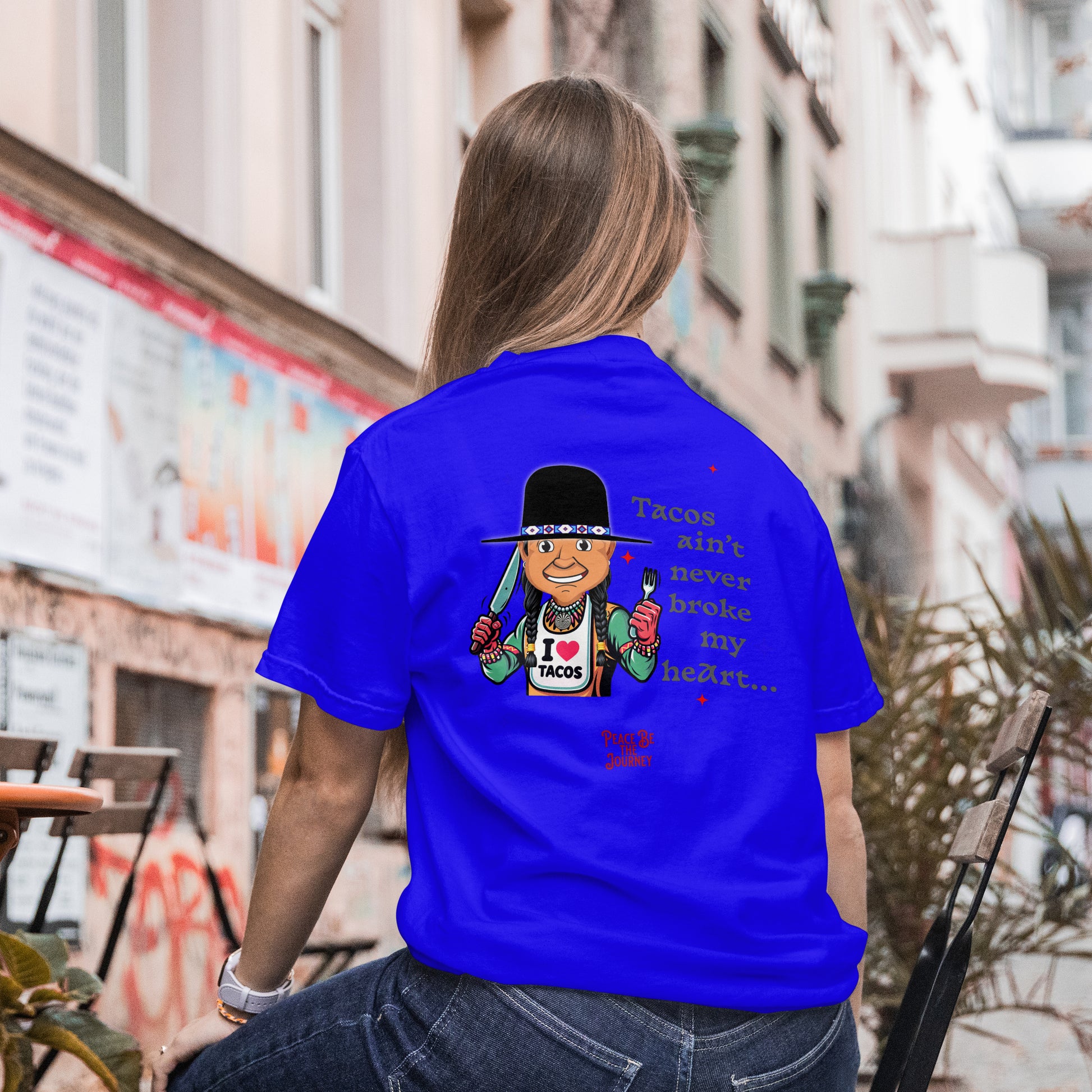 NEW!! TACOS AIN'T NEVER BROKE MY HEART - SHORT SLEEVE SHIRT