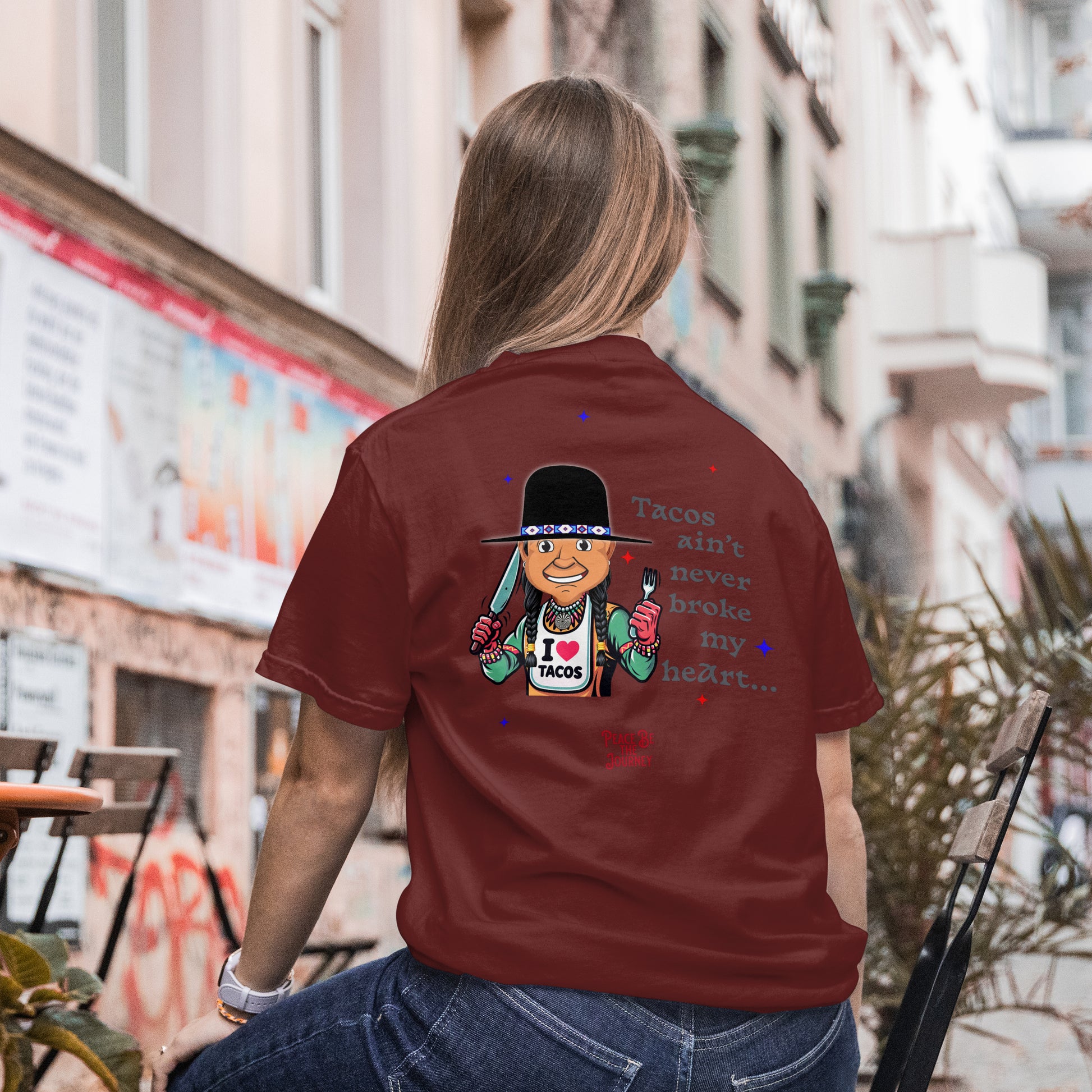 NEW!! TACOS AIN'T NEVER BROKE MY HEART - SHORT SLEEVE SHIRT